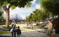Dětské hřiště Mánes | TaK Architects | 2010 | V0515  vizualizace | exteriérové vizualizace, zákresy 